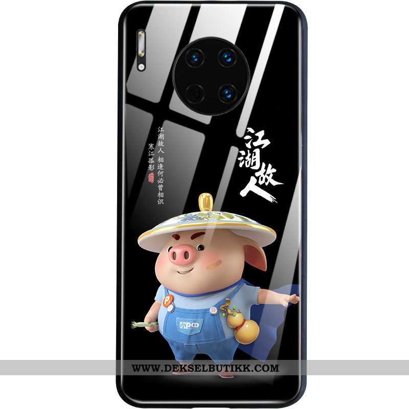 Etui Huawei Mate 30 Ultra Svart Anti-fall Cartoon, Deksel Huawei Mate 30 Tynne Billig