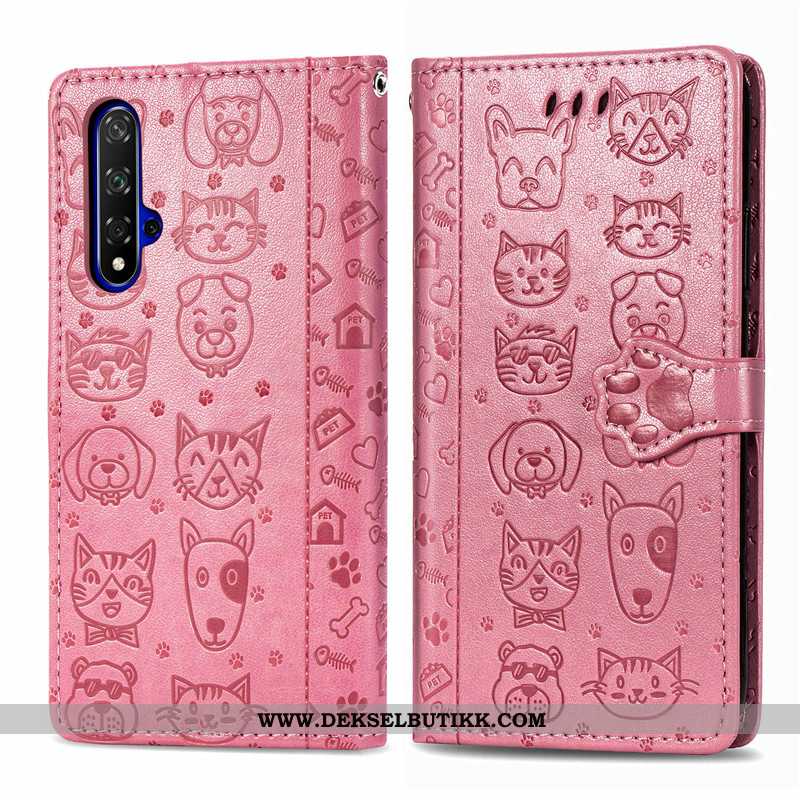 Etui Huawei Nova 5t Cartoon Lilla Hunden Preging, Deksel Huawei Nova 5t Vakker Rabatt