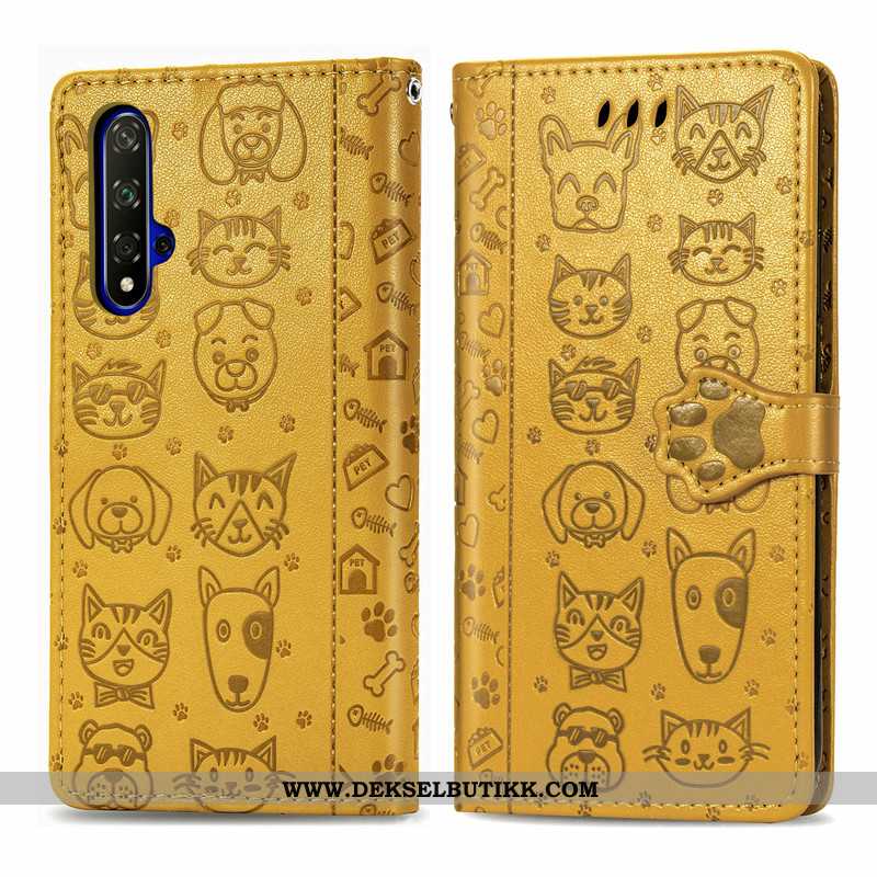 Etui Huawei Nova 5t Cartoon Lilla Hunden Preging, Deksel Huawei Nova 5t Vakker Rabatt