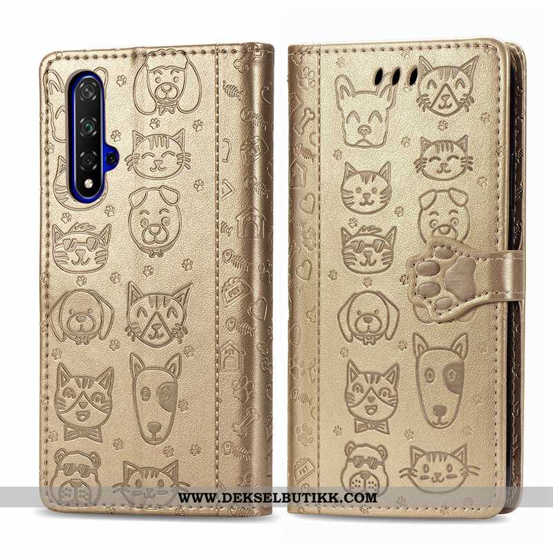 Etui Huawei Nova 5t Cartoon Lilla Hunden Preging, Deksel Huawei Nova 5t Vakker Rabatt