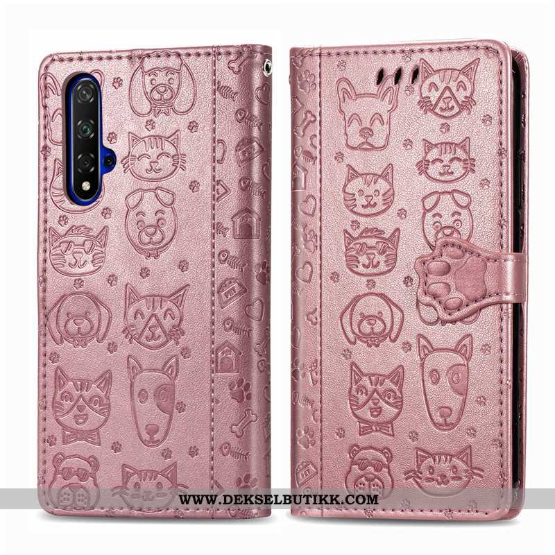 Etui Huawei Nova 5t Cartoon Lilla Hunden Preging, Deksel Huawei Nova 5t Vakker Rabatt