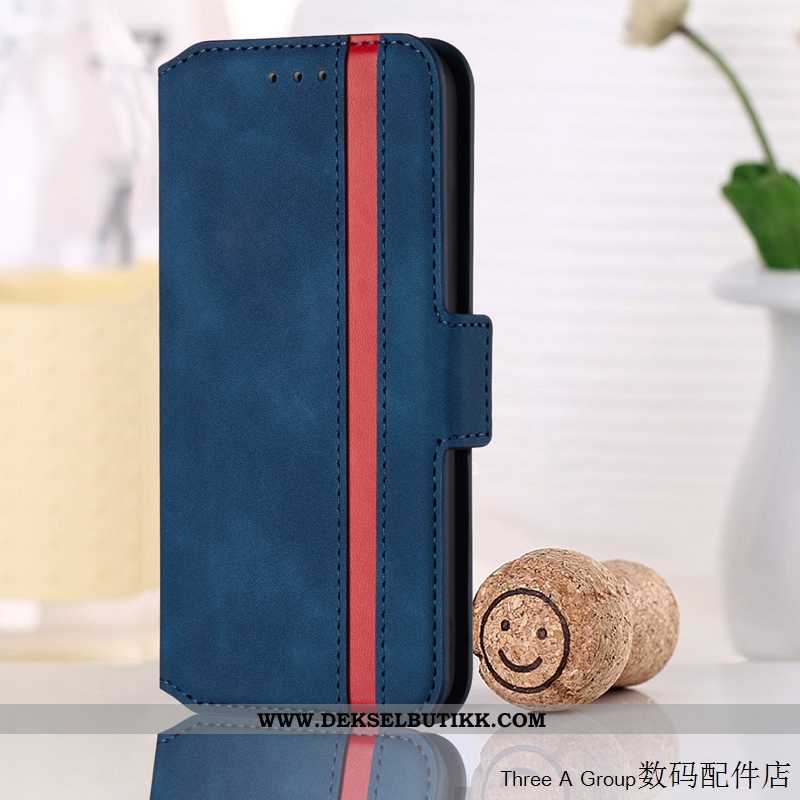 Etui Huawei P Smart+ 2020 Vintage Nubuck Blå Mobiltelefon, Deksel Huawei P Smart+ 2020 Skinndeksel T