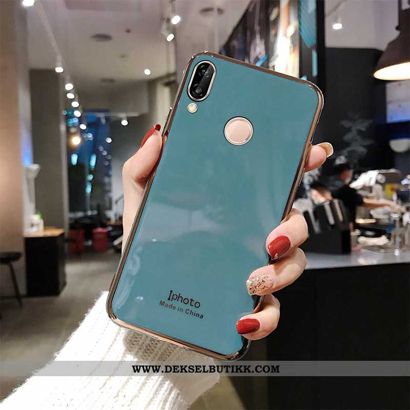 Etui Huawei P Smart+ Beskyttelse Plating Anti-fall Turkis, Deksel Huawei P Smart+ Mote Butikk