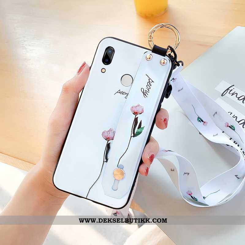 Etui Huawei P Smart+ Silikon Hengende Ornamenter Anti-fall Tynne Blå, Deksel Huawei P Smart+ Mote Ti