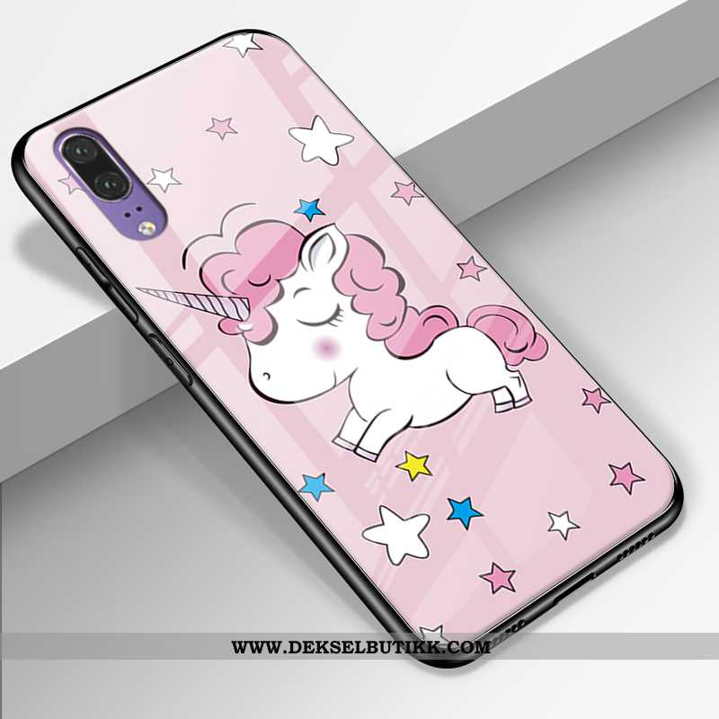 Etui Huawei P20 Beskyttelse Silikon Anti-fall Grønn, Deksel Huawei P20 Glass Billige