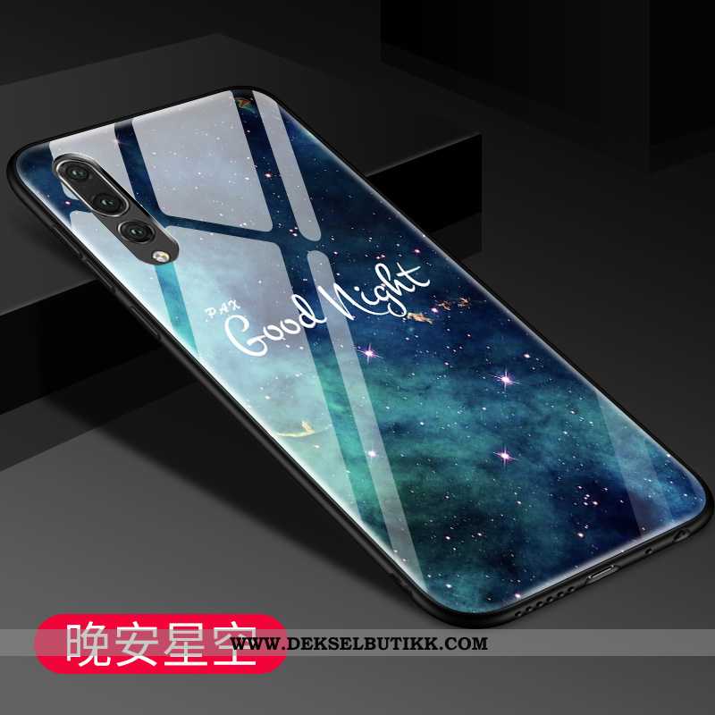 Etui Huawei P20 Pro Beskyttelse Kreativ Blå Alt Inkludert, Deksel Huawei P20 Pro Glass Tilbud