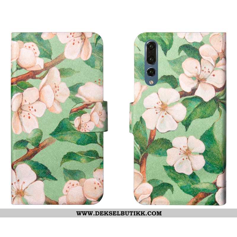 Etui Huawei P20 Pro Beskyttelse Silikon Myke Blomster Grønn, Deksel Huawei P20 Pro Skinndeksel Salg