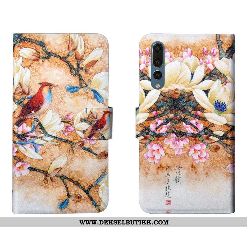 Etui Huawei P20 Pro Beskyttelse Silikon Myke Blomster Grønn, Deksel Huawei P20 Pro Skinndeksel Salg