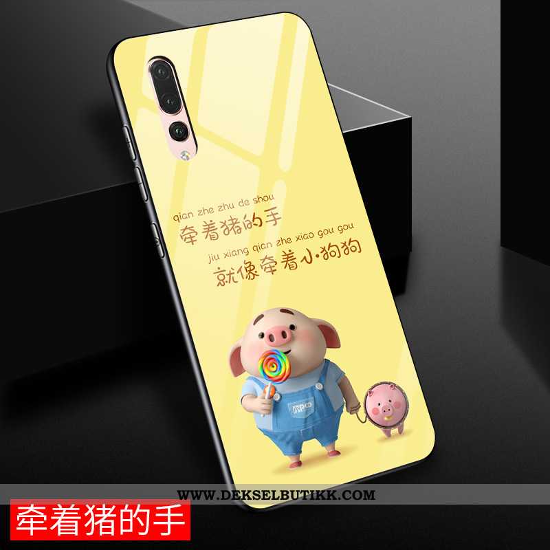 Etui Huawei P20 Pro Cartoon Alt Inkludert Anti-fall Kreativ Gul, Deksel Huawei P20 Pro Glass Billig