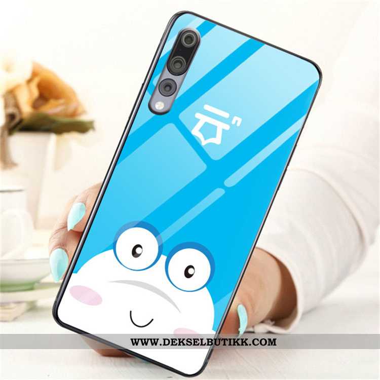 Etui Huawei P20 Pro Cartoon Glass Alt Inkludert Blå, Deksel Huawei P20 Pro Vakker Tilbud