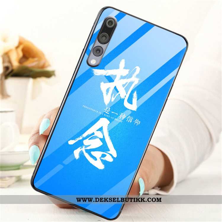 Etui Huawei P20 Pro Cartoon Glass Alt Inkludert Blå, Deksel Huawei P20 Pro Vakker Tilbud