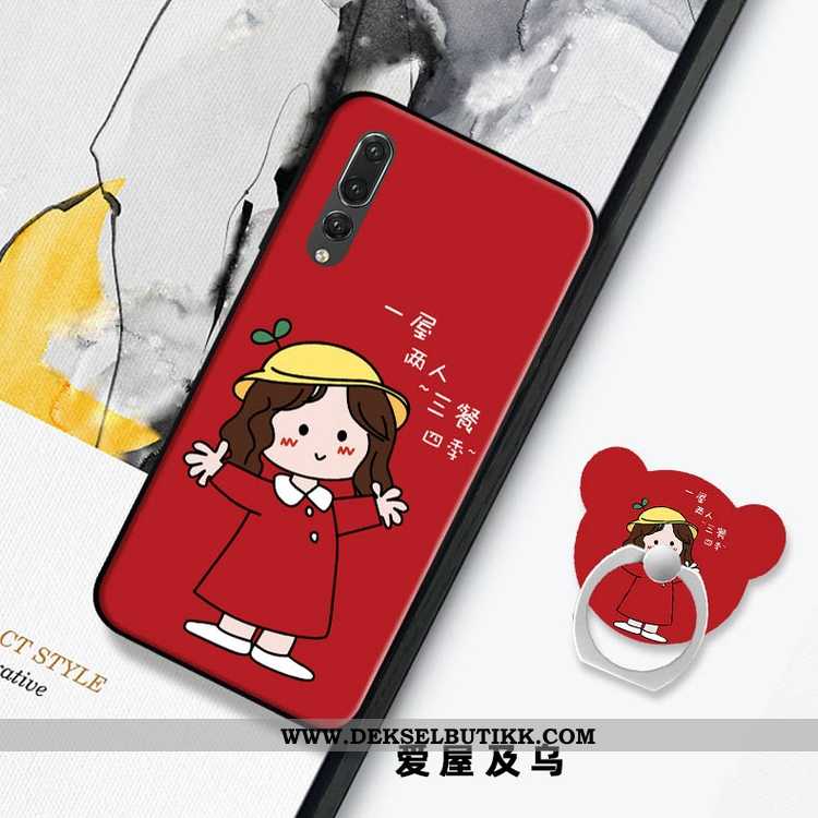 Etui Huawei P20 Pro Mote Cartoon Støtte Rød, Deksel Huawei P20 Pro Kreativ Kjøpe