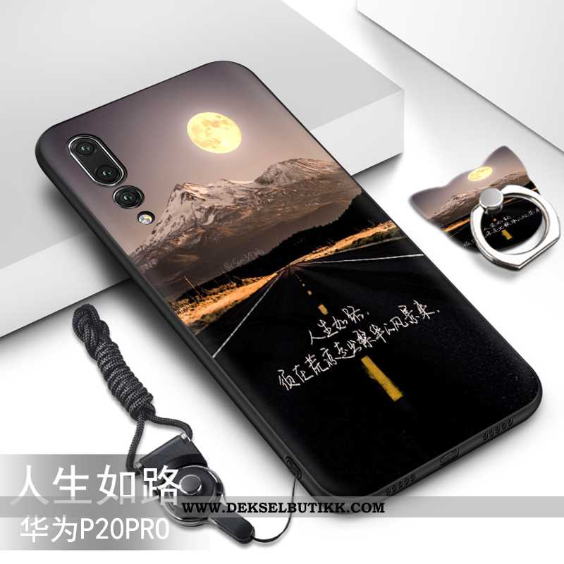 Etui Huawei P20 Pro Myke Cartoon Deksel Svart, Huawei P20 Pro Beskyttelse Butikk