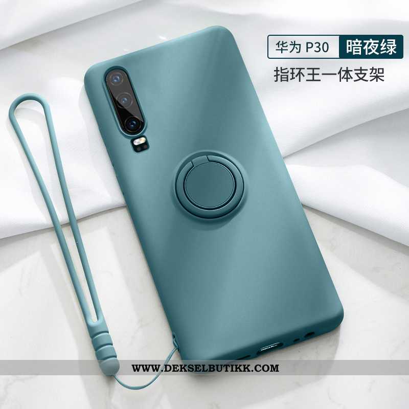 Etui Huawei P30 Beskyttelse Anti-fall Ring Tynne Rød, Deksel Huawei P30 Nubuck Billige