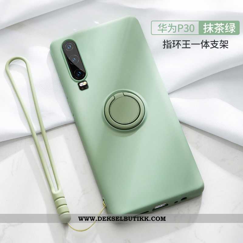 Etui Huawei P30 Beskyttelse Anti-fall Ring Tynne Rød, Deksel Huawei P30 Nubuck Billige