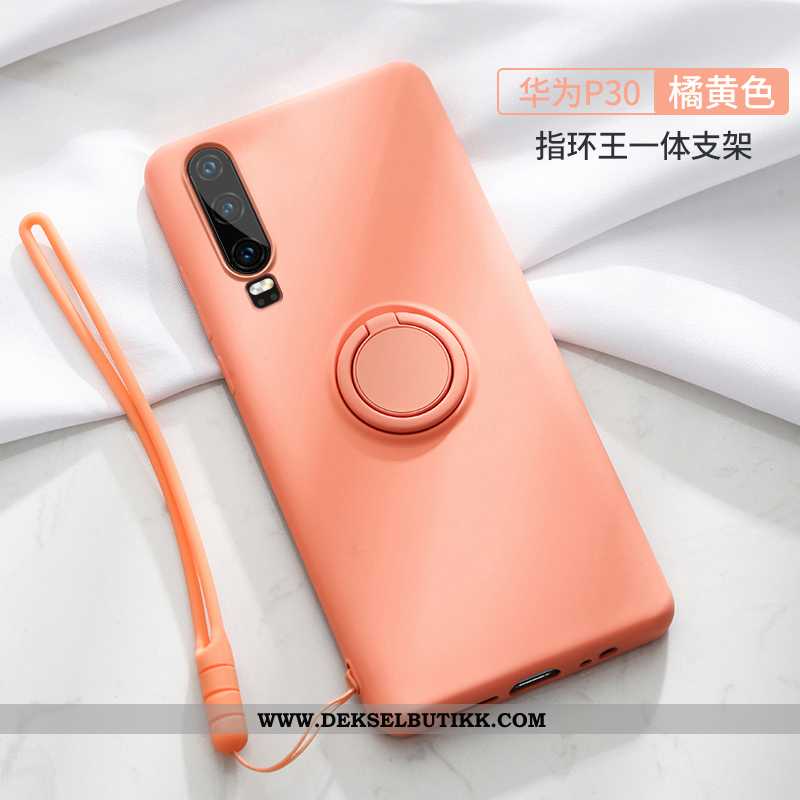 Etui Huawei P30 Beskyttelse Anti-fall Ring Tynne Rød, Deksel Huawei P30 Nubuck Billige