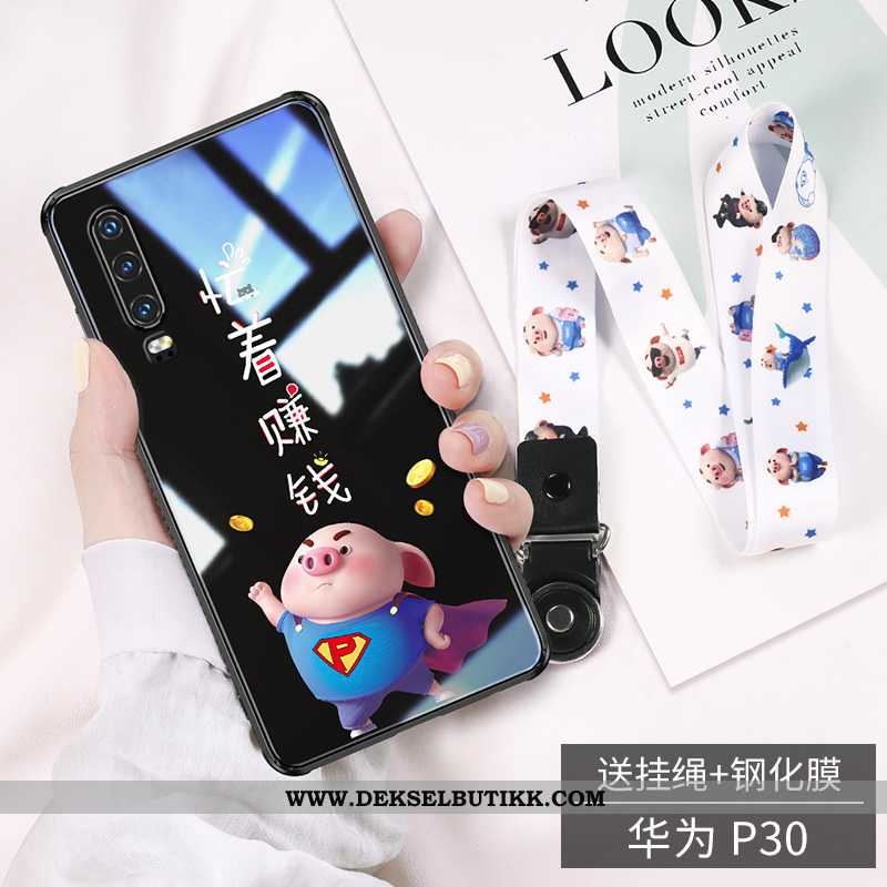 Etui Huawei P30 Cartoon Deksel Tynne Rosa, Huawei P30 Vakker Kjøpe