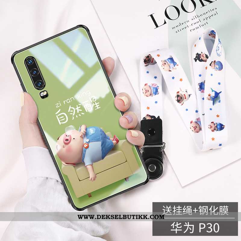 Etui Huawei P30 Cartoon Deksel Tynne Rosa, Huawei P30 Vakker Kjøpe