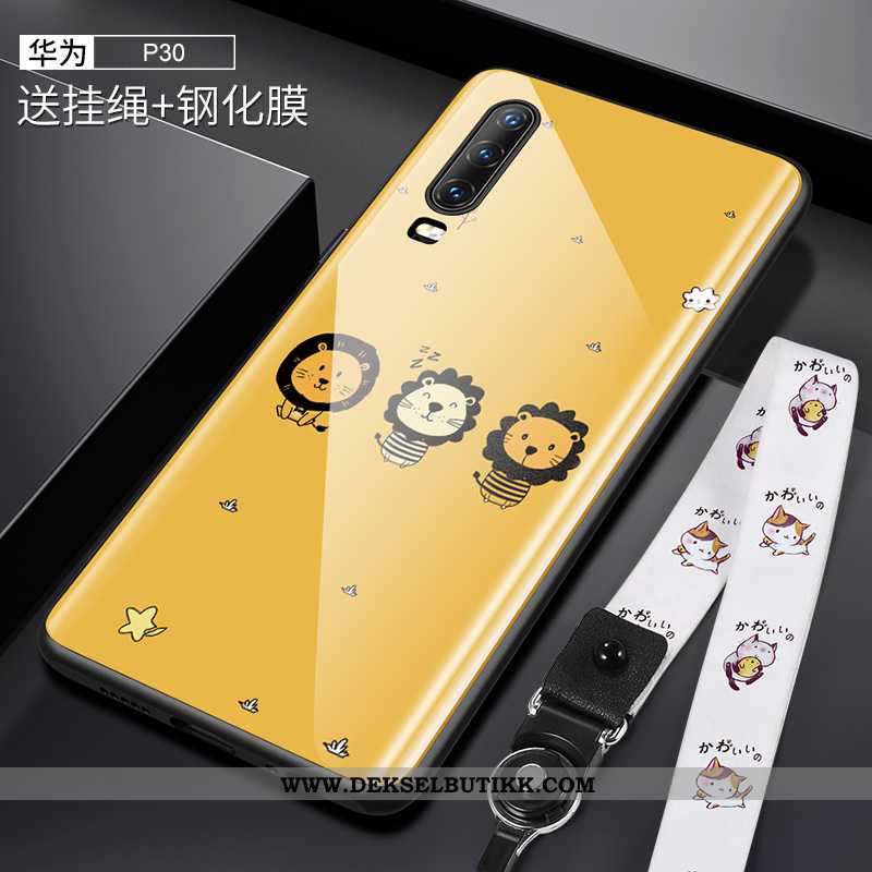 Etui Huawei P30 Glass Kreativ Mobiltelefon Lovers Grønn, Deksel Huawei P30 Av Personlighet Billige