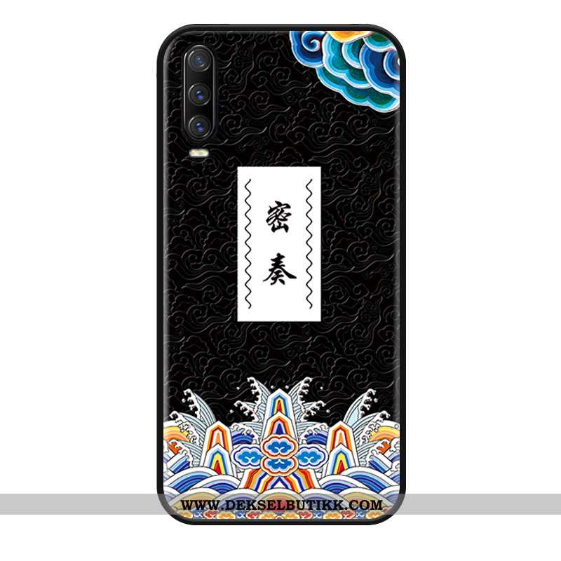 Etui Huawei P30 Hengende Ornamenter Morsomt Relieff Nubuck Gul, Deksel Huawei P30 Av Personlighet På