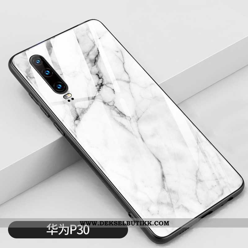 Etui Huawei P30 Kreativ Speil Anti-fall Deksel Hvitt, Huawei P30 Silikon Billig