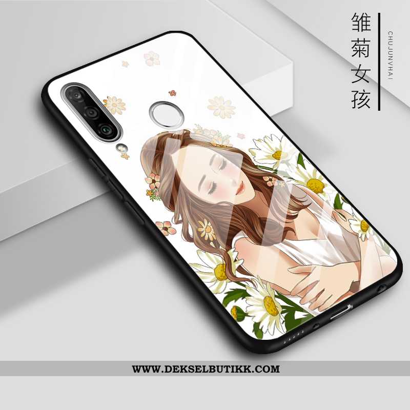 Etui Huawei P30 Lite Glass Hvit Farge Hvitt, Deksel Huawei P30 Lite Vakker Butikk