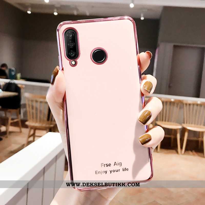 Etui Huawei P30 Lite Myke Beskyttelse Plating Rosa, Deksel Huawei P30 Lite Silikon Kjøpe