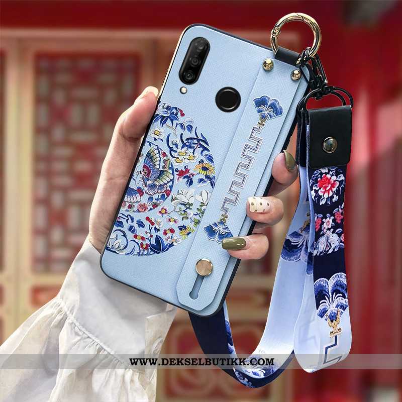 Etui Huawei P30 Lite Myke Rød Relieff Kinesisk Stil, Deksel Huawei P30 Lite Silikon Tilbud