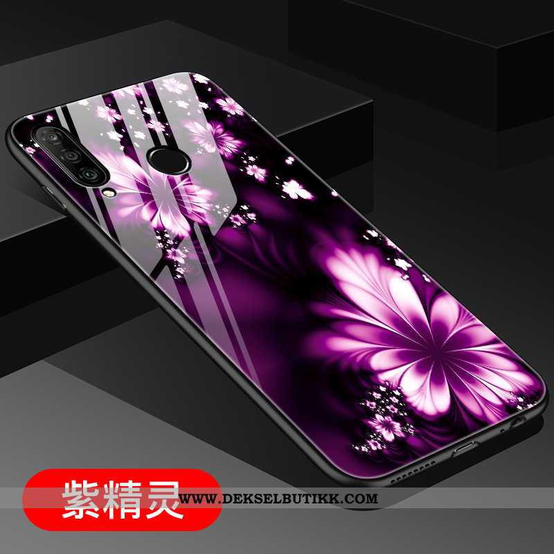 Etui Huawei P30 Lite Trend Anti-fall Kreativ Lyse Lilla, Deksel Huawei P30 Lite Silikon Butikk