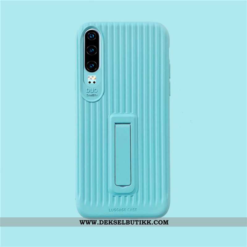 Etui Huawei P30 Nubuck Net Red Anti-fall Beskyttelse Grønn, Deksel Huawei P30 Myke Billig