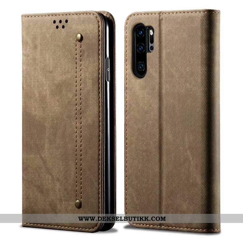 Etui Huawei P30 Pro Beskyttelse Business Brun Anti-fall, Deksel Huawei P30 Pro Skinndeksel Salg