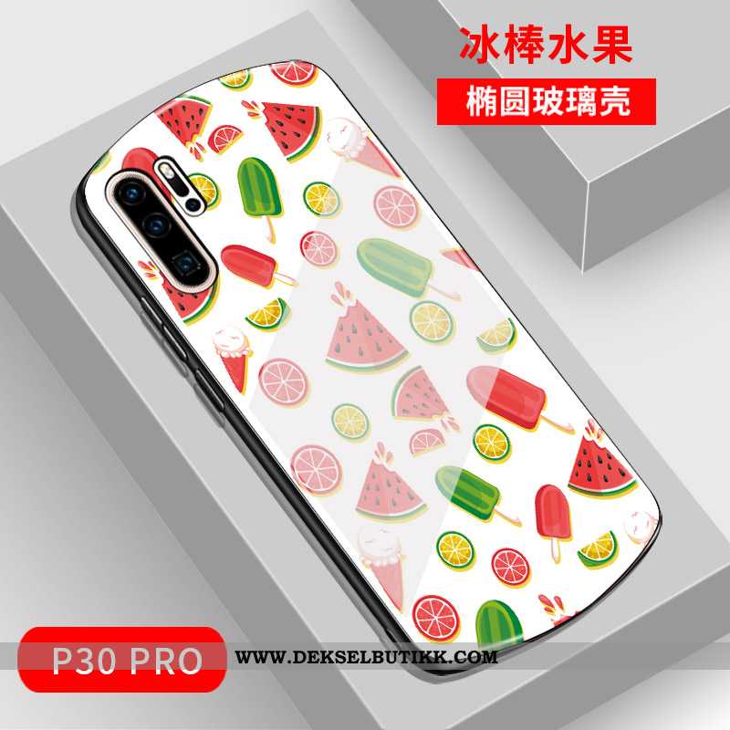 Etui Huawei P30 Pro Glass Grønn Mobiltelefon Net Red, Deksel Huawei P30 Pro Mote Billige