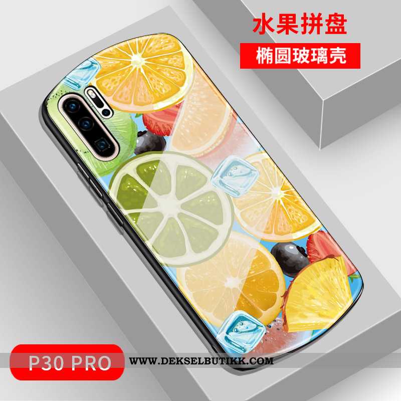 Etui Huawei P30 Pro Glass Grønn Mobiltelefon Net Red, Deksel Huawei P30 Pro Mote Billige