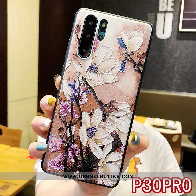 Etui Huawei P30 Pro Relieff Beskyttelse Alt Inkludert Rød Rosa, Deksel Huawei P30 Pro Hengende Nakke