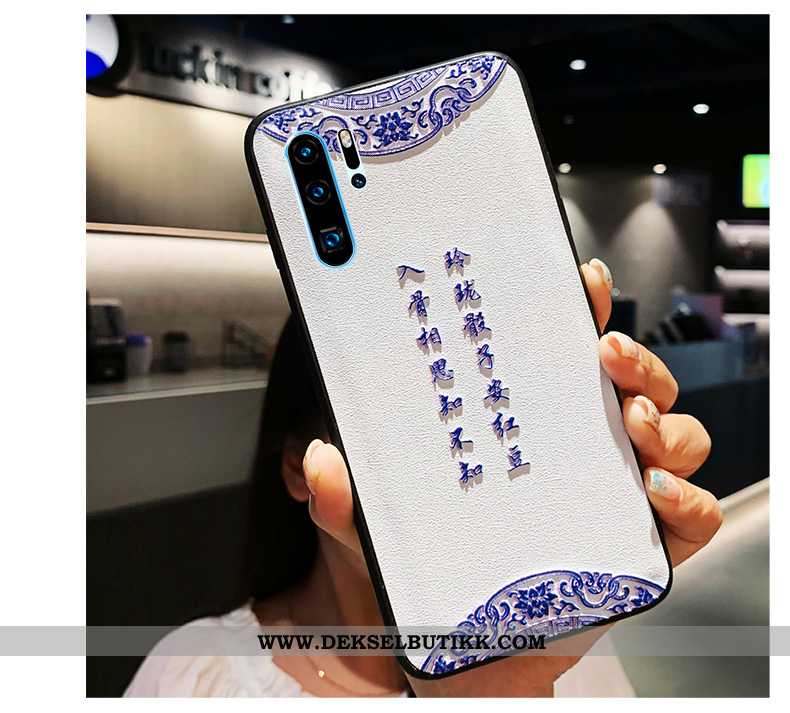 Etui Huawei P30 Pro Relieff Lovers Mobiltelefon Hvitt, Deksel Huawei P30 Pro Skinn Lær Rabatt