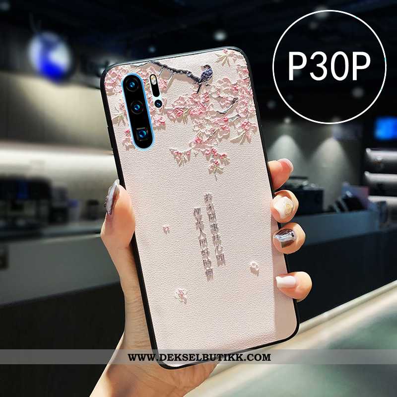 Etui Huawei P30 Pro Relieff Lovers Mobiltelefon Hvitt, Deksel Huawei P30 Pro Skinn Lær Rabatt