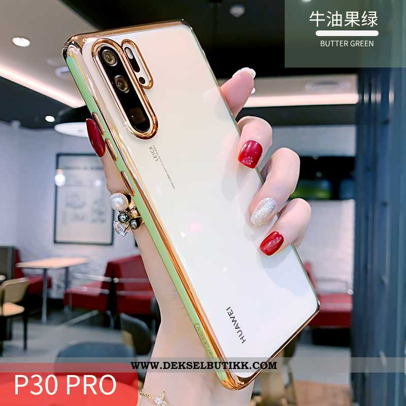 Etui Huawei P30 Pro Silikon Myke Orange Deksel Hvitt, Huawei P30 Pro Gjennomsiktig Butikk