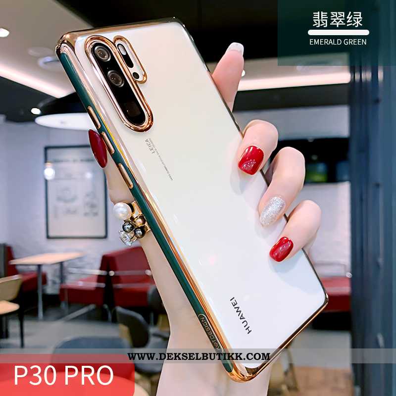 Etui Huawei P30 Pro Silikon Myke Orange Deksel Hvitt, Huawei P30 Pro Gjennomsiktig Butikk