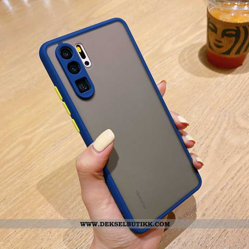 Etui Huawei P30 Pro Trend Mørkblå Nubuck Silikon Mørkeblå, Deksel Huawei P30 Pro Myke Billige