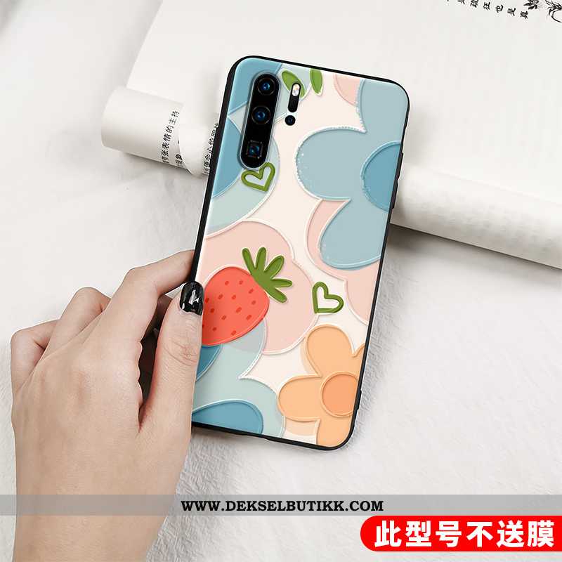 Etui Huawei P30 Pro Trend Relieff Anti-fall Oransje, Deksel Huawei P30 Pro Myke På Nett