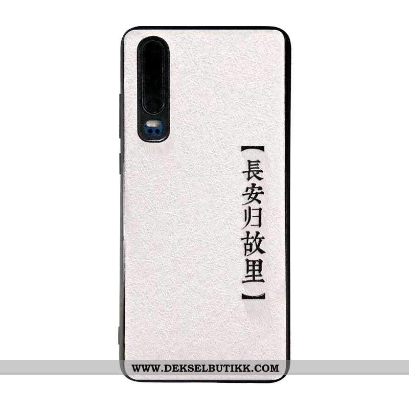 Etui Huawei P30 Relieff Net Red Deksel Mobiltelefon Hvitt, Huawei P30 Lovers Billige