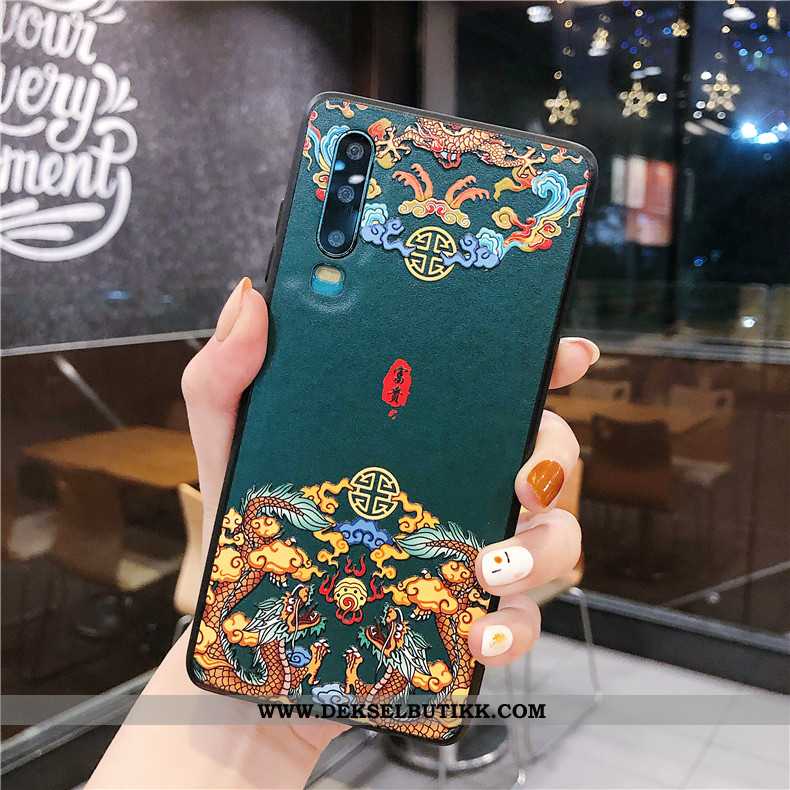 Etui Huawei P30 Silikon Hvit Tynne Net Red Hvitt, Deksel Huawei P30 Hengende Ornamenter Billig