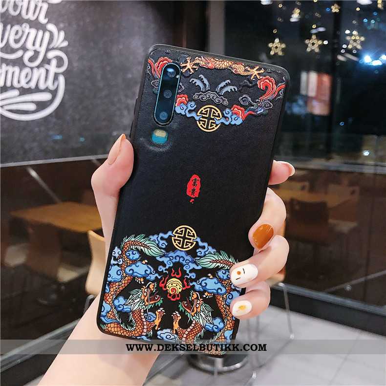 Etui Huawei P30 Silikon Hvit Tynne Net Red Hvitt, Deksel Huawei P30 Hengende Ornamenter Billig