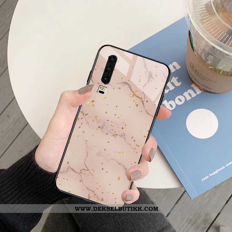 Etui Huawei P30 Trend Glass Grønn, Deksel Huawei P30 Ultra Billige