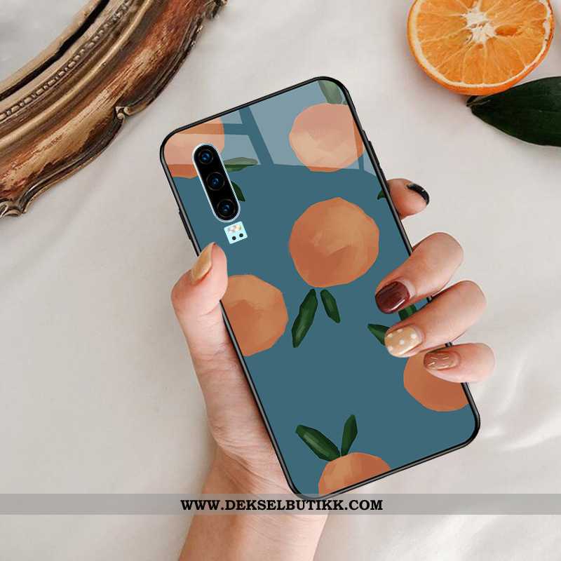 Etui Huawei P30 Trend Glass Grønn, Deksel Huawei P30 Ultra Billige