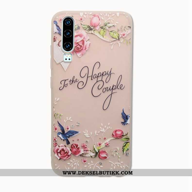 Etui Huawei P30 Tynne Beskyttelse Anti-fall Rosa, Deksel Huawei P30 Myke Til Salgs