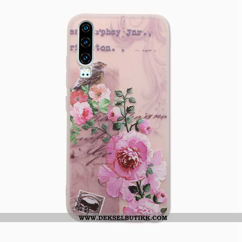 Etui Huawei P30 Tynne Beskyttelse Anti-fall Rosa, Deksel Huawei P30 Myke Til Salgs