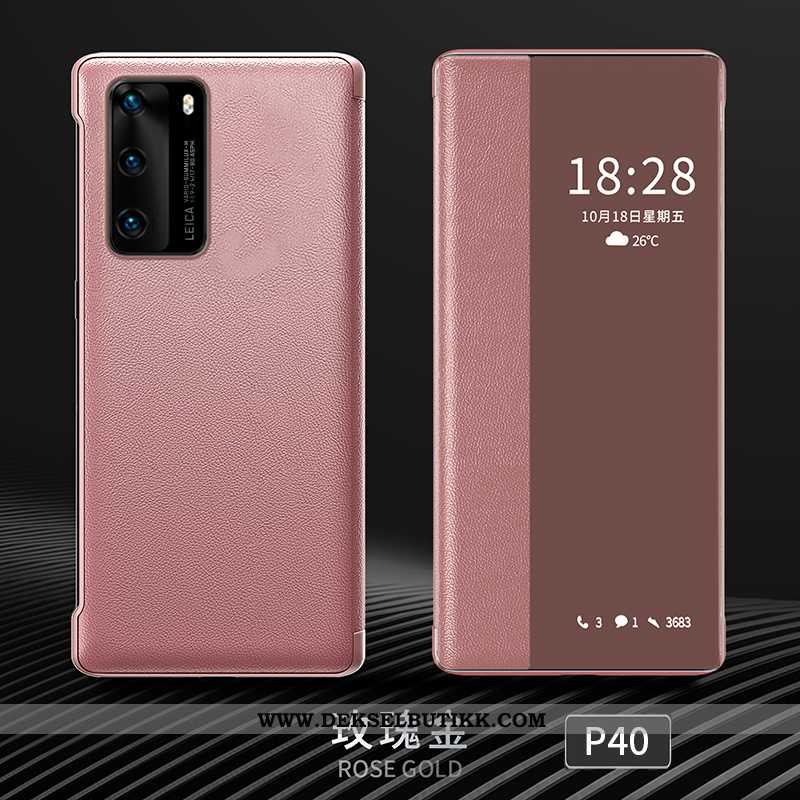 Etui Huawei P40 Av Personlighet Alt Inkludert Rosa Skinndeksel, Deksel Huawei P40 Kreativ Billig