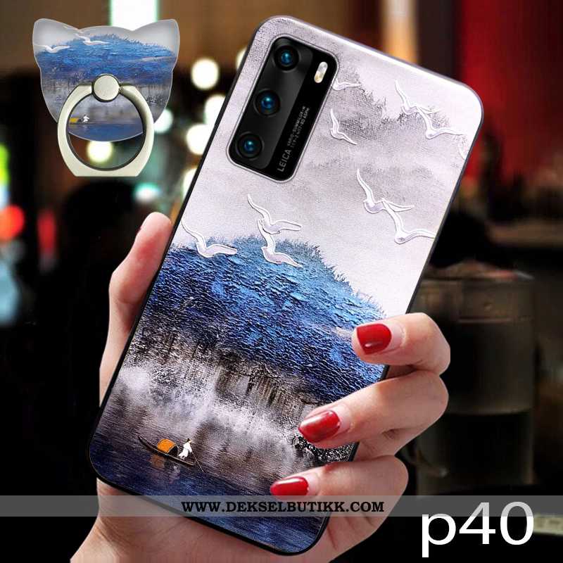 Etui Huawei P40 Beskyttelse Deksel Rosa Silikon, Huawei P40 Myke Billige