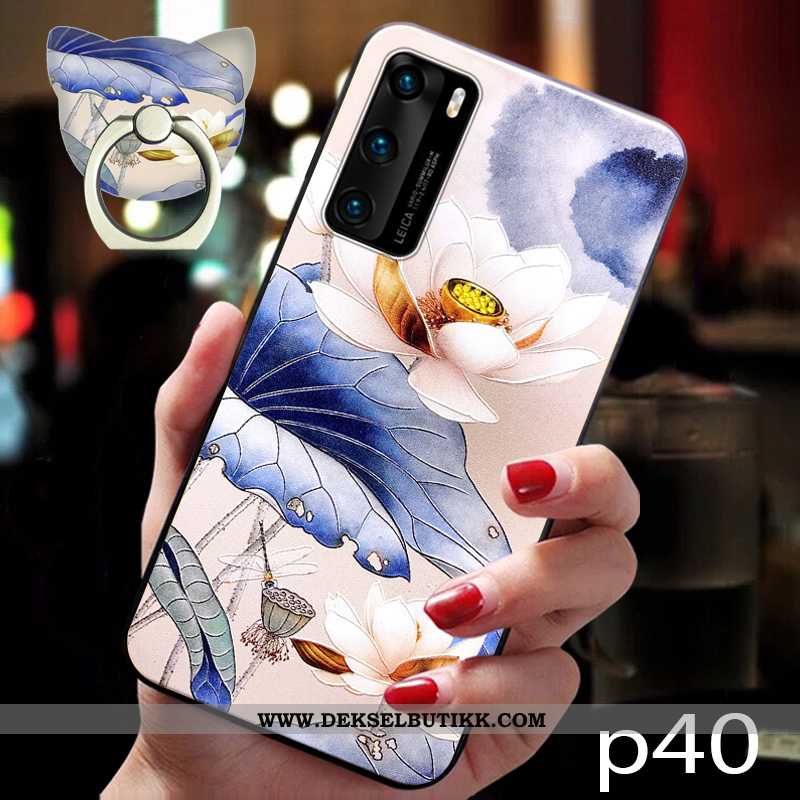 Etui Huawei P40 Beskyttelse Deksel Rosa Silikon, Huawei P40 Myke Billige